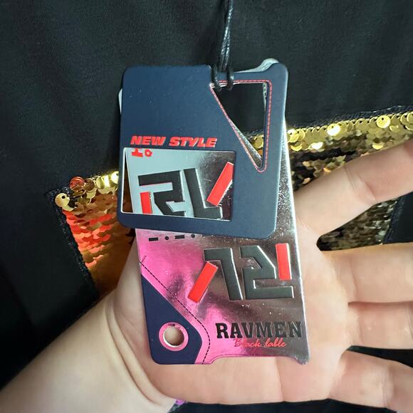 New Ravmen black sequence “good time, good life” tshirt size large New - Picture 8 of 8